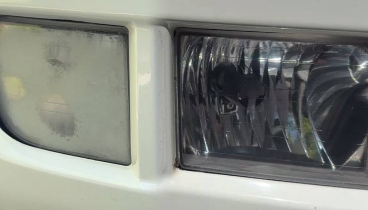 Fog light restoration before and after