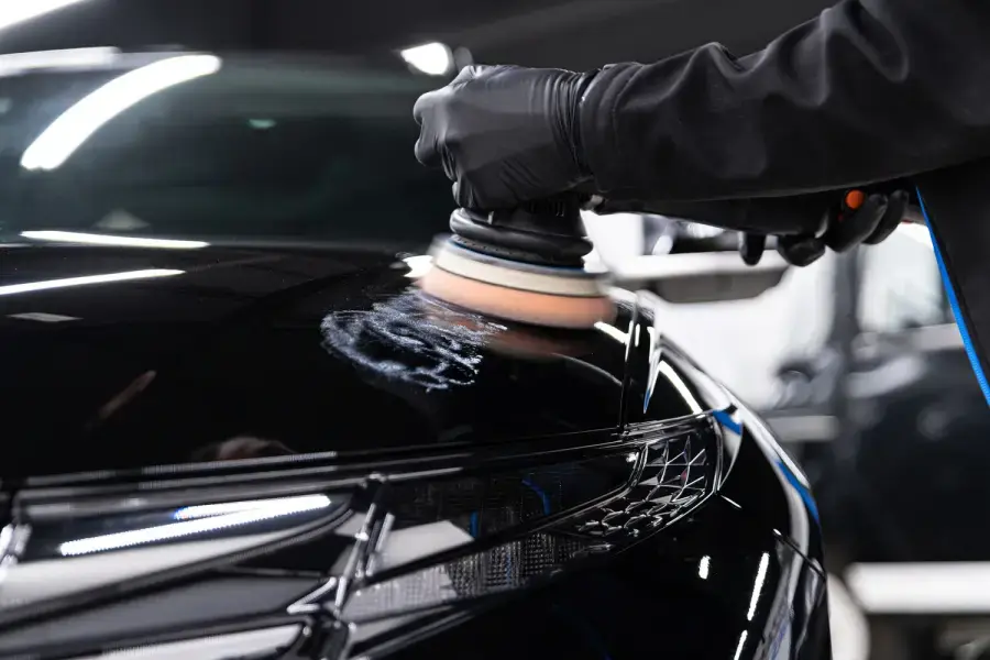 Exterior vehicle polishing work